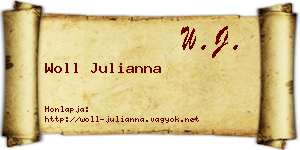 Woll Julianna névjegykártya